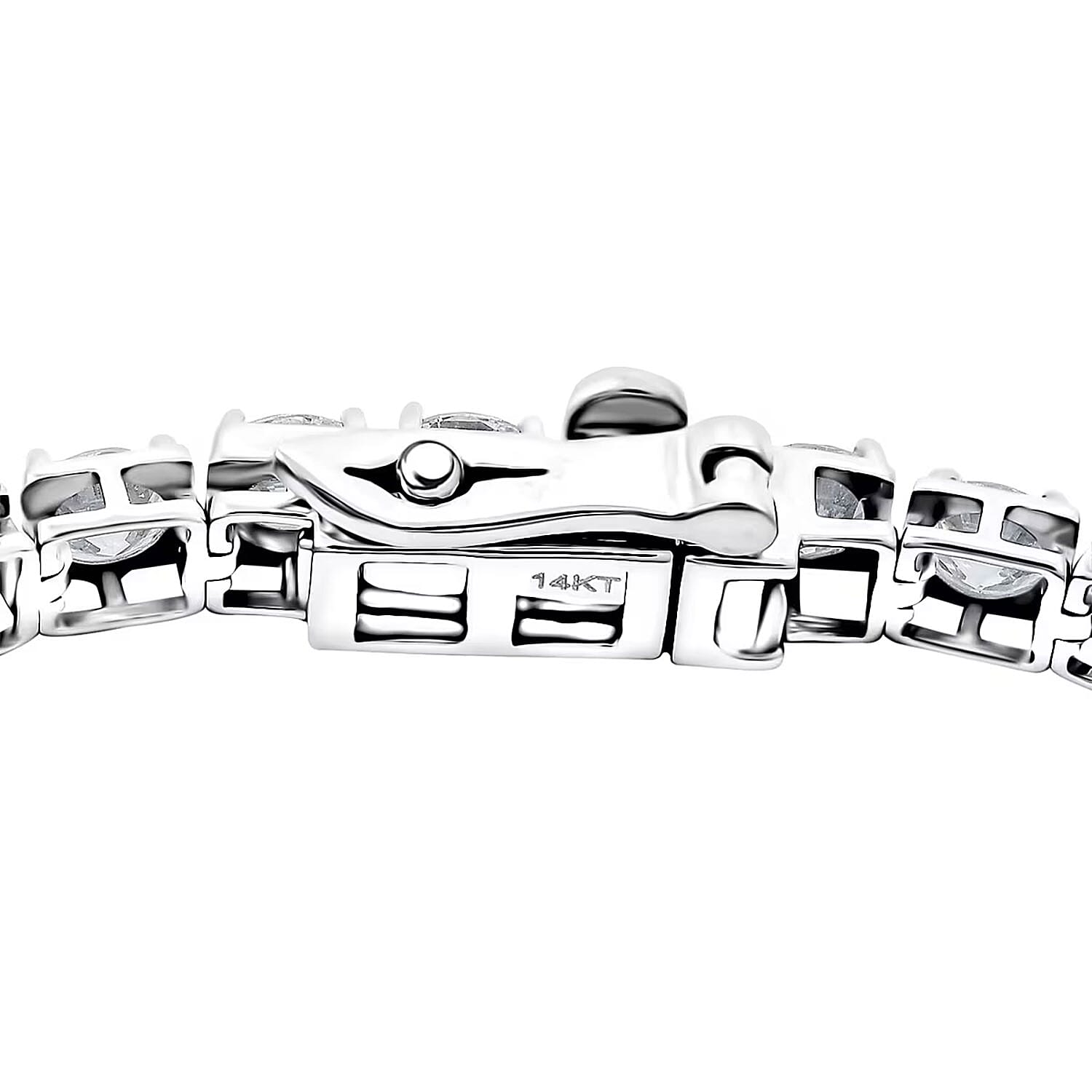 Luxuriant Lab Grown Diamond 8.00 ctw Bracelet in 14K White Gold (6.75 In) 7.10 Grams
