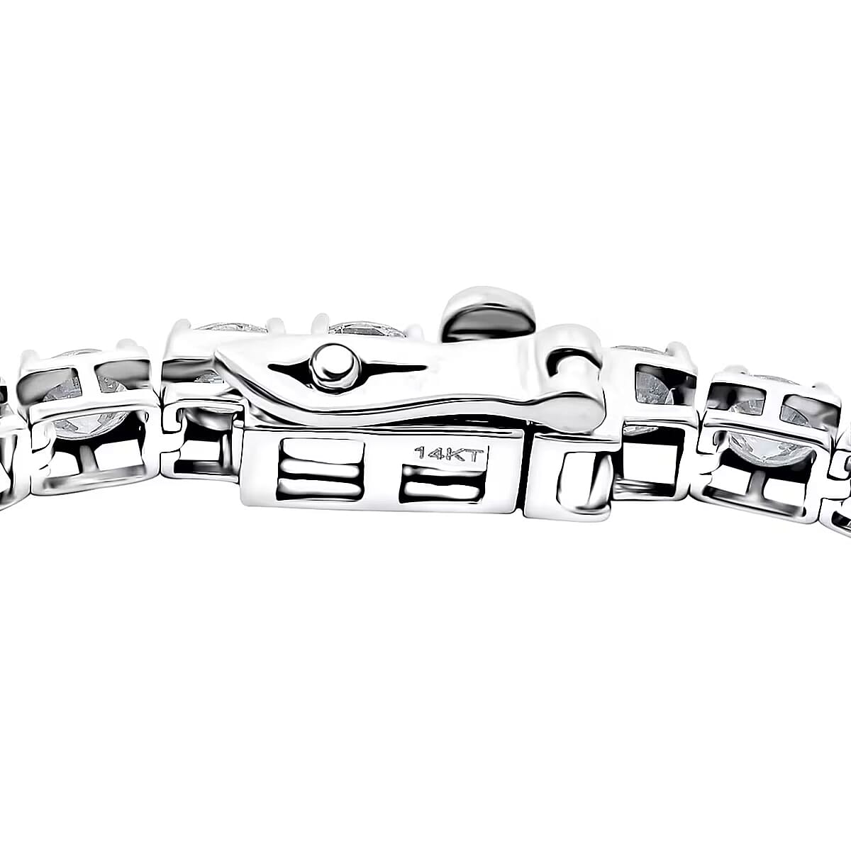 Luxuriant Lab Grown Diamond 8.00 ctw Bracelet in 14K White Gold (6.75 In) 7.10 Grams image number 7
