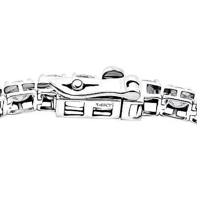 Luxuriant Lab Grown Diamond 8.00 ctw Bracelet in 14K White Gold (6.75 In) 7.10 Grams