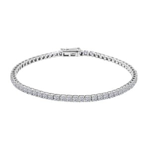 Luxuriant Lab Grown Diamond 4.00 ctw Bracelet in 14K White Gold (7.25 In) 5.65 Grams