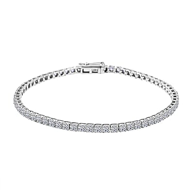 Luxuriant Lab Grown Diamond 4.00 ctw Bracelet in 14K White Gold (7.25 In) 5.65 Grams