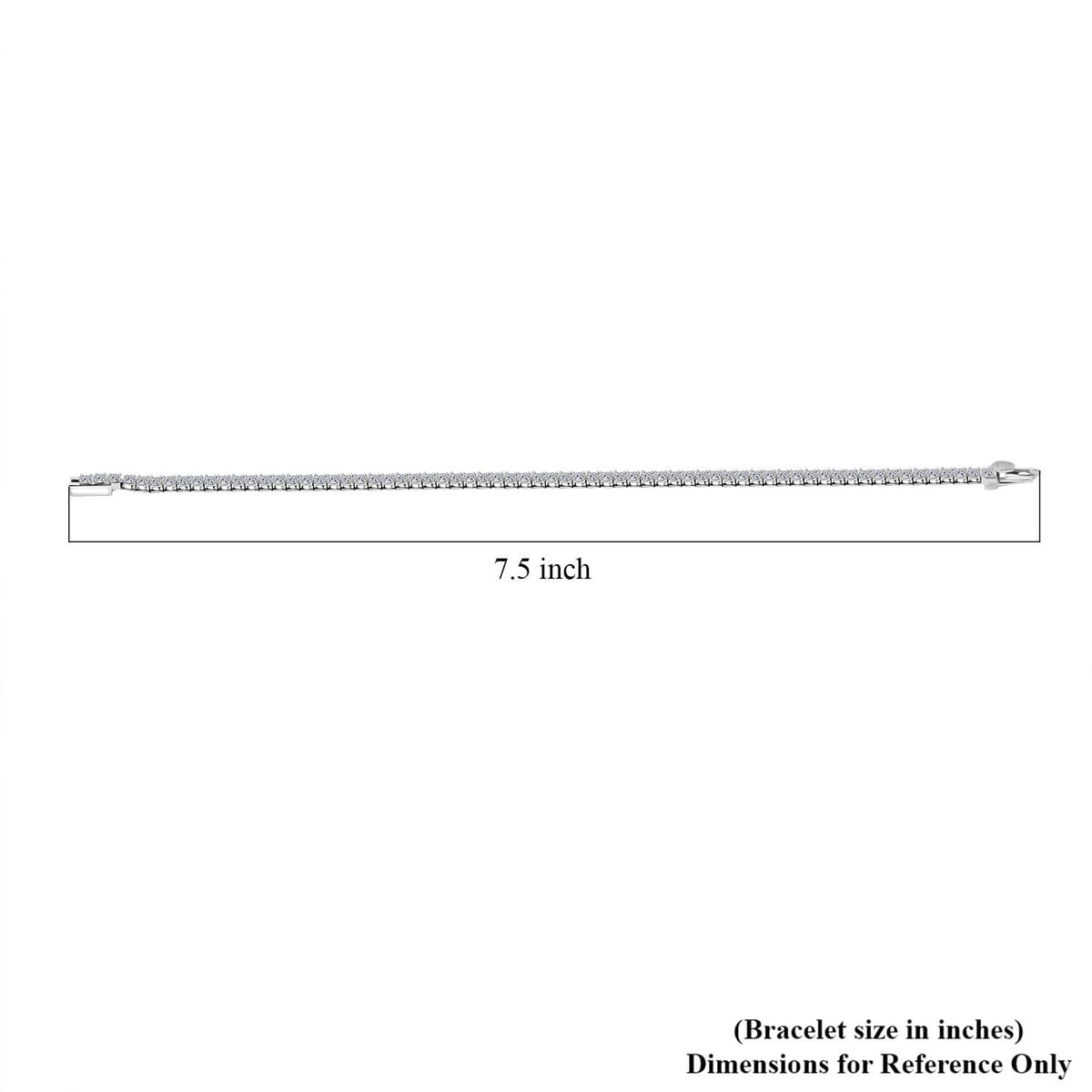 Luxuriant Lab Grown Diamond 4.00 ctw Bracelet in 14K White Gold (7.25 In) 5.65 Grams image number 4