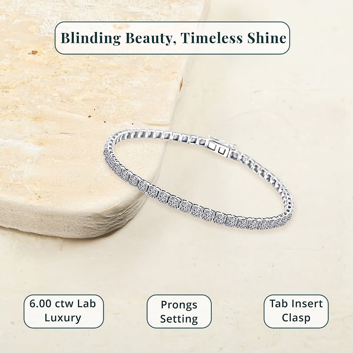 Luxuriant Lab Grown Diamond 6.00 ctw Bracelet in 14K White Gold (7.25 In) 5.84 Grams image number 5