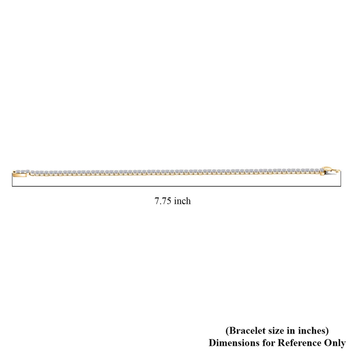 Luxuriant Lab Grown Diamond 4.00 ctw Bracelet in 14K Yellow Gold (7.25 In) 5.63 Grams image number 2