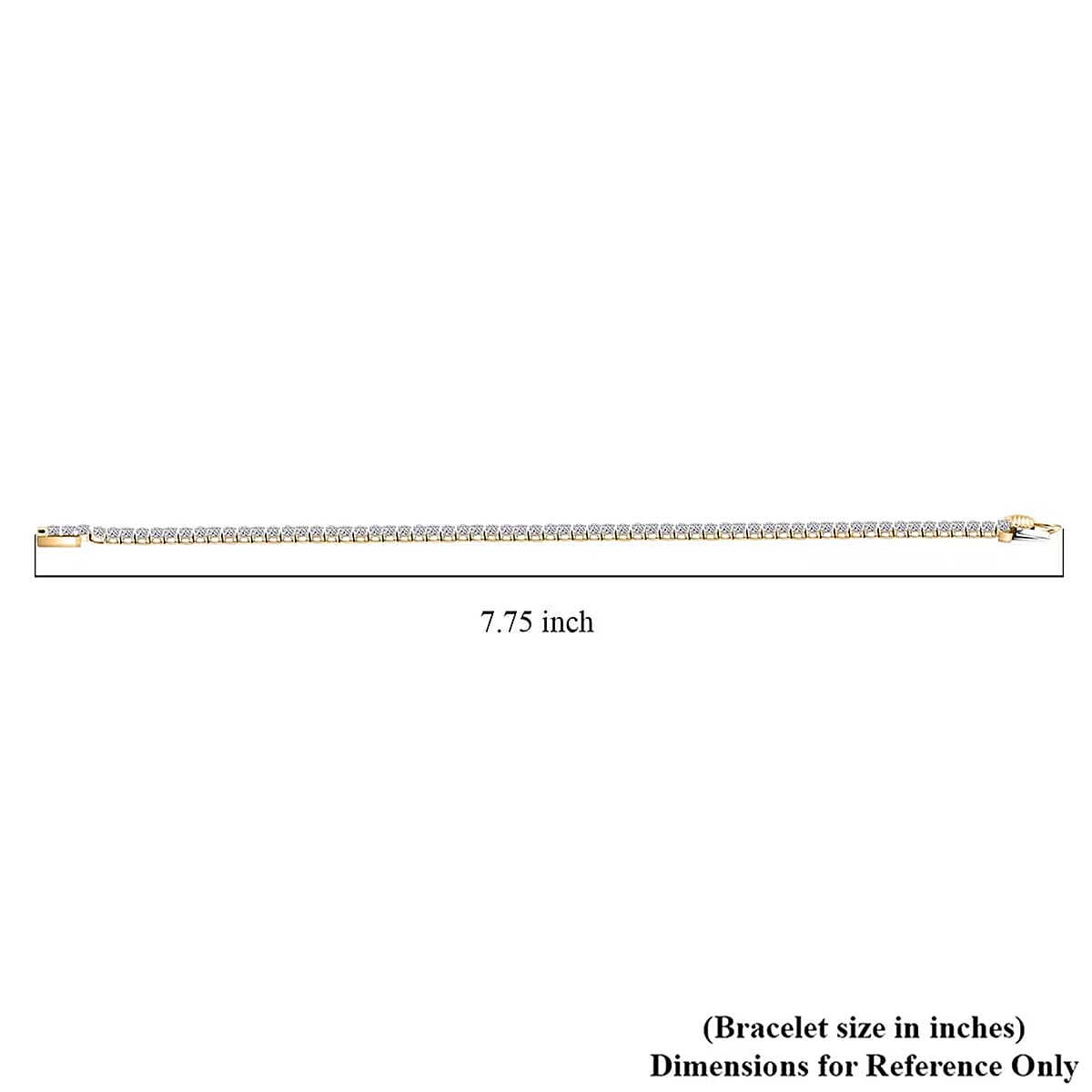 Luxuriant Lab Grown Diamond 4.00 ctw Bracelet in 14K Yellow Gold (7.25 In) 5.63 Grams image number 6
