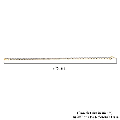 Luxuriant Lab Grown Diamond 4.00 ctw Bracelet in 14K Yellow Gold (7.25 In) 5.63 Grams