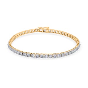 Luxuriant Lab Grown Diamond 6.00 ctw Bracelet in 14K Yellow Gold (7.25 In) 5.52 Grams