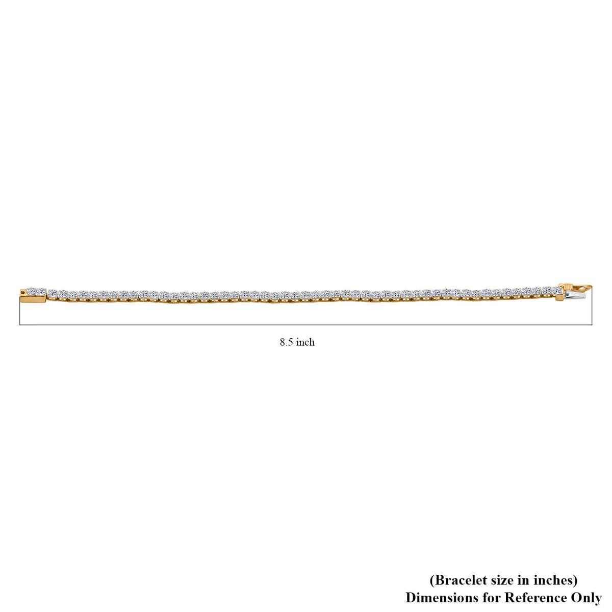 Luxuriant Lab Grown Diamond 6.00 ctw Bracelet in 14K Yellow Gold (7.25 In) 5.52 Grams image number 4