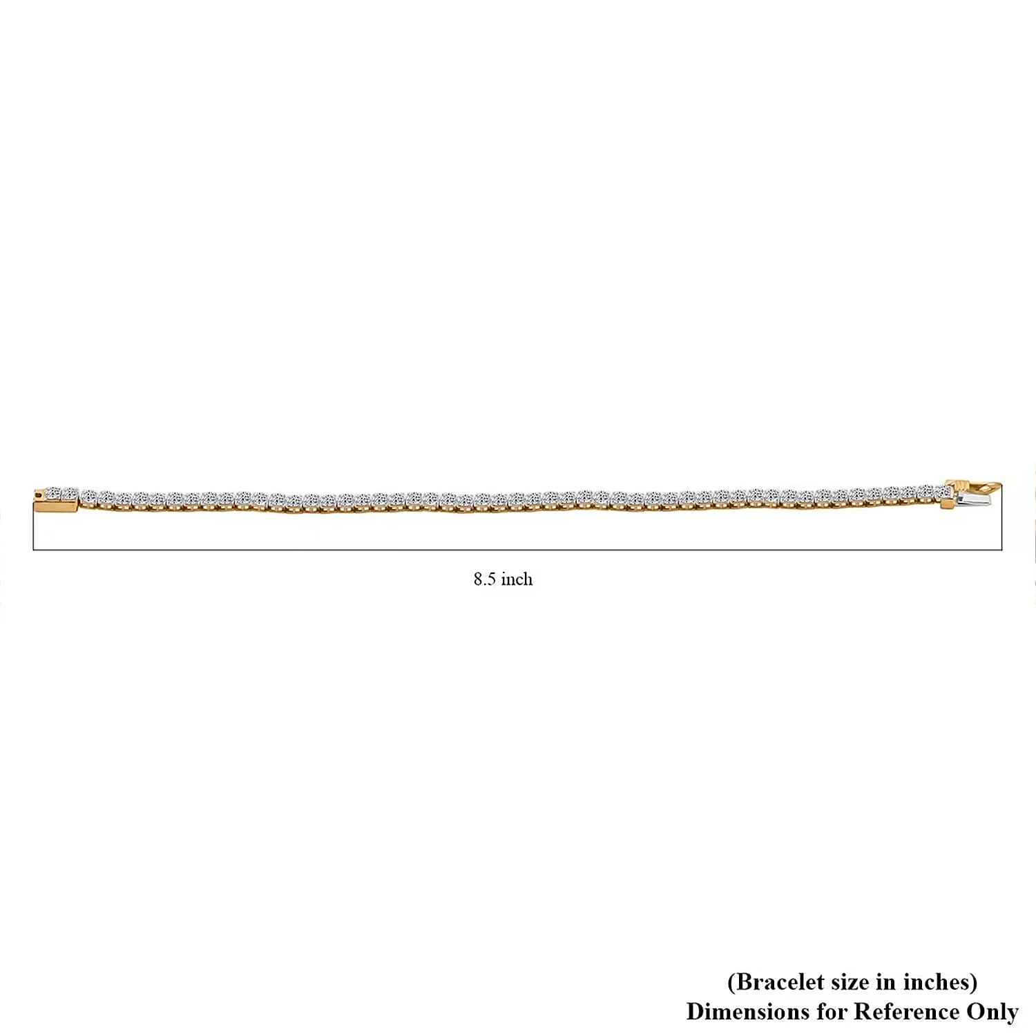 Luxuriant Lab Grown Diamond 6.00 ctw Bracelet in 14K Yellow Gold (7.25 In) 5.52 Grams