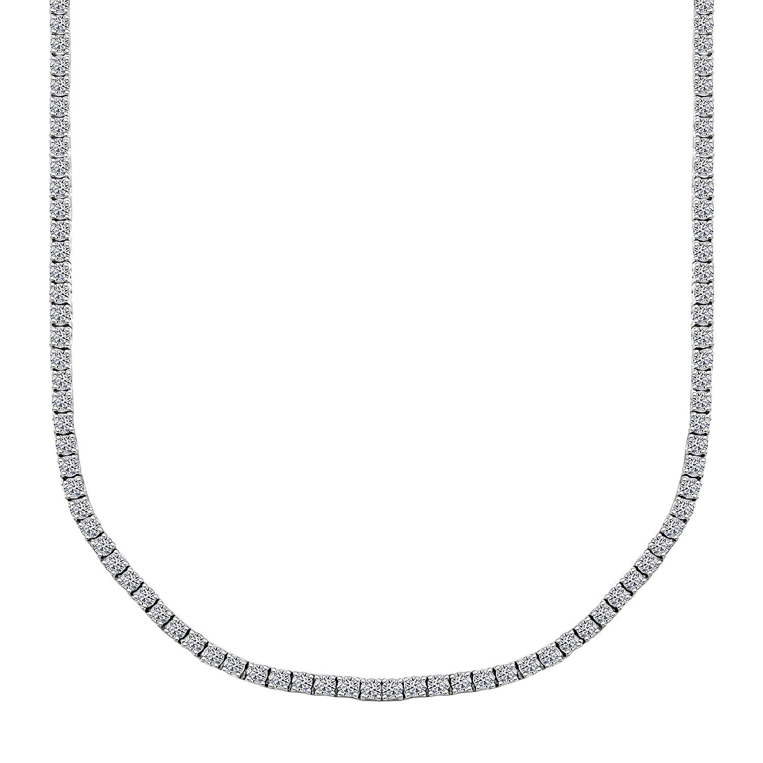 Luxuriant Lab Grown Diamond 5.00 ctw Necklace in 14K White Gold 18 Inches 12.20 Grams