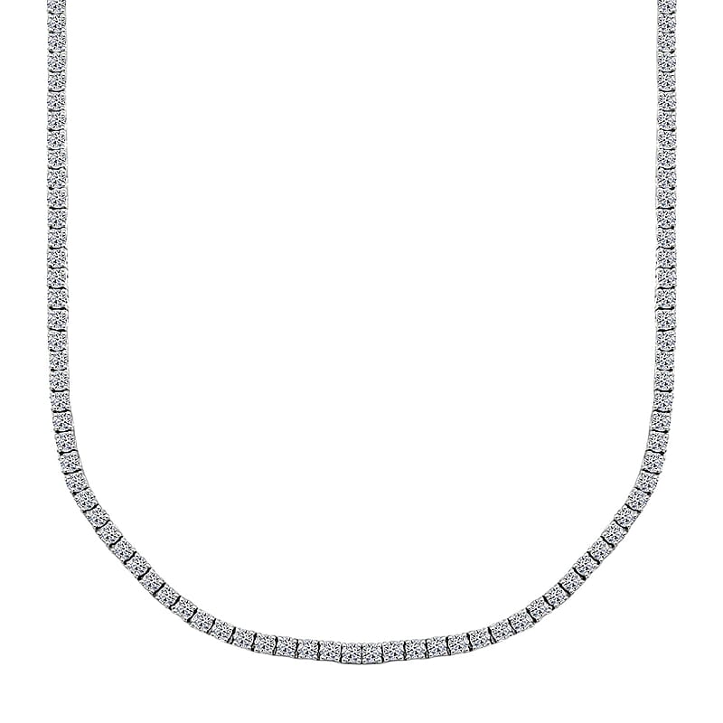 Luxuriant Lab Grown Diamond 5.00 ctw Necklace in 14K White Gold 18 Inches 12.20 Grams