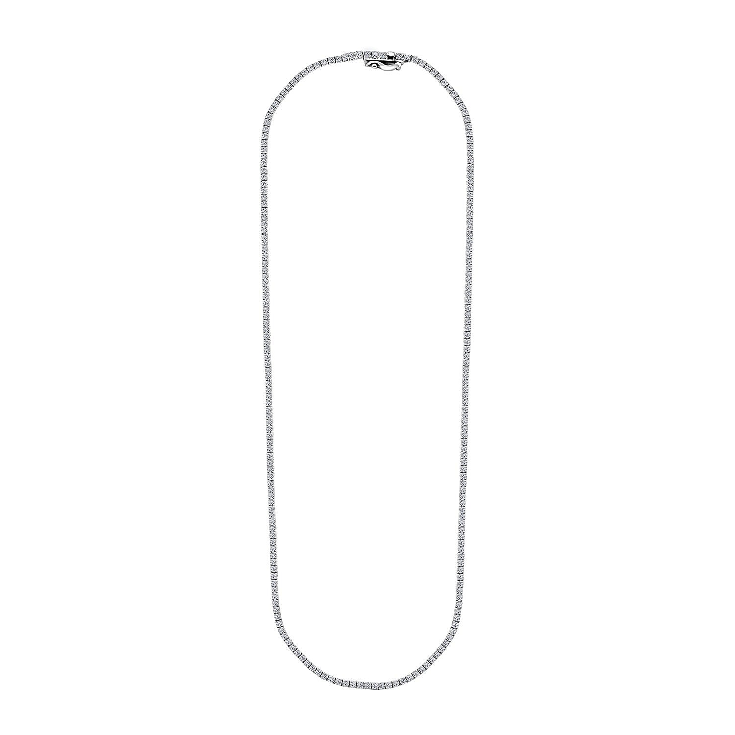 Luxuriant Lab Grown Diamond 5.00 ctw Necklace in 14K White Gold 18 Inches 12.20 Grams