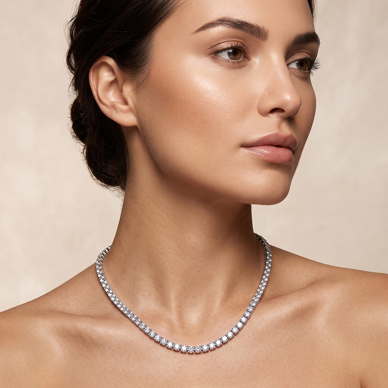 Luxuriant Lab Grown Diamond 5.00 ctw Necklace in 14K White Gold 18 Inches 12.20 Grams