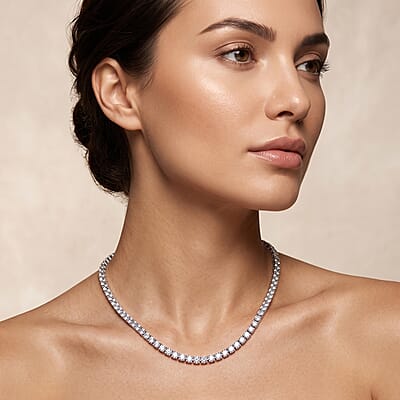 Luxuriant Lab Grown Diamond 5.00 ctw Necklace in 14K White Gold 18 Inches 12.20 Grams