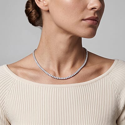 Luxuriant Lab Grown Diamond 5.00 ctw Necklace in 14K White Gold 18 Inches 12.20 Grams