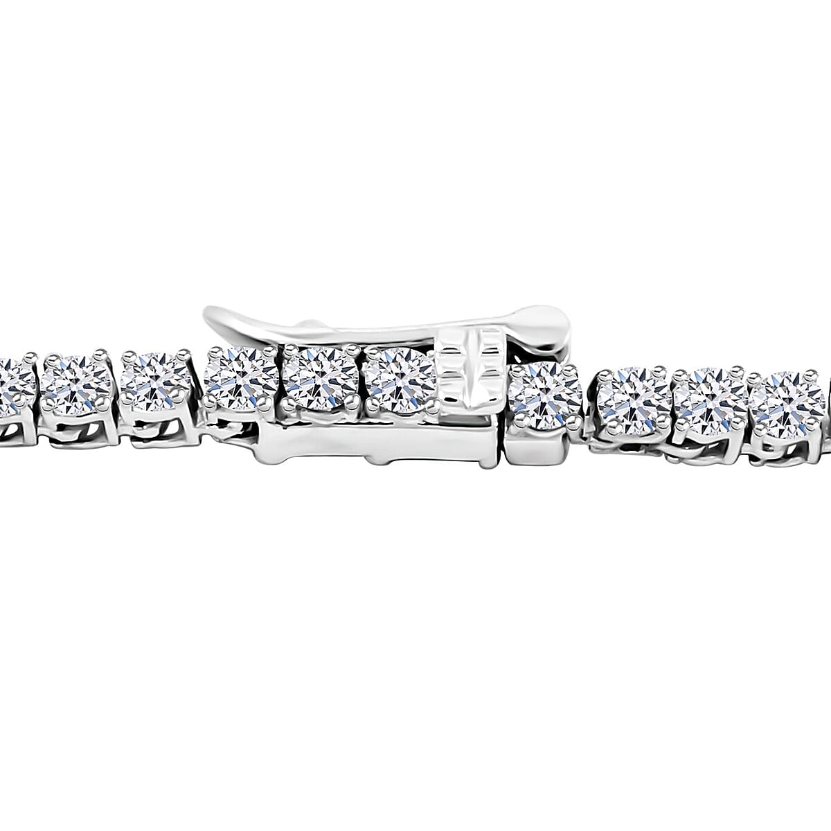 Luxuriant Lab Grown Diamond 7.50 ctw Necklace in 14K White Gold 18 Inches 11.65 Grams image number 2