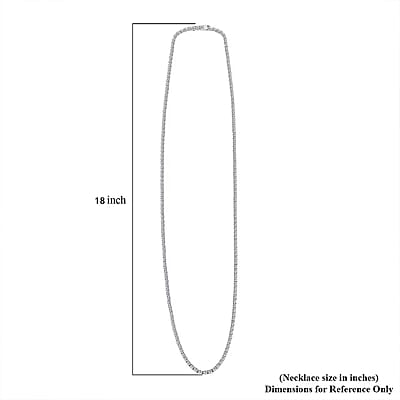 Luxuriant Lab Grown Diamond 7.50 ctw Infinite Glow Necklace in 14K White Gold 18 Inches 11.65 Grams