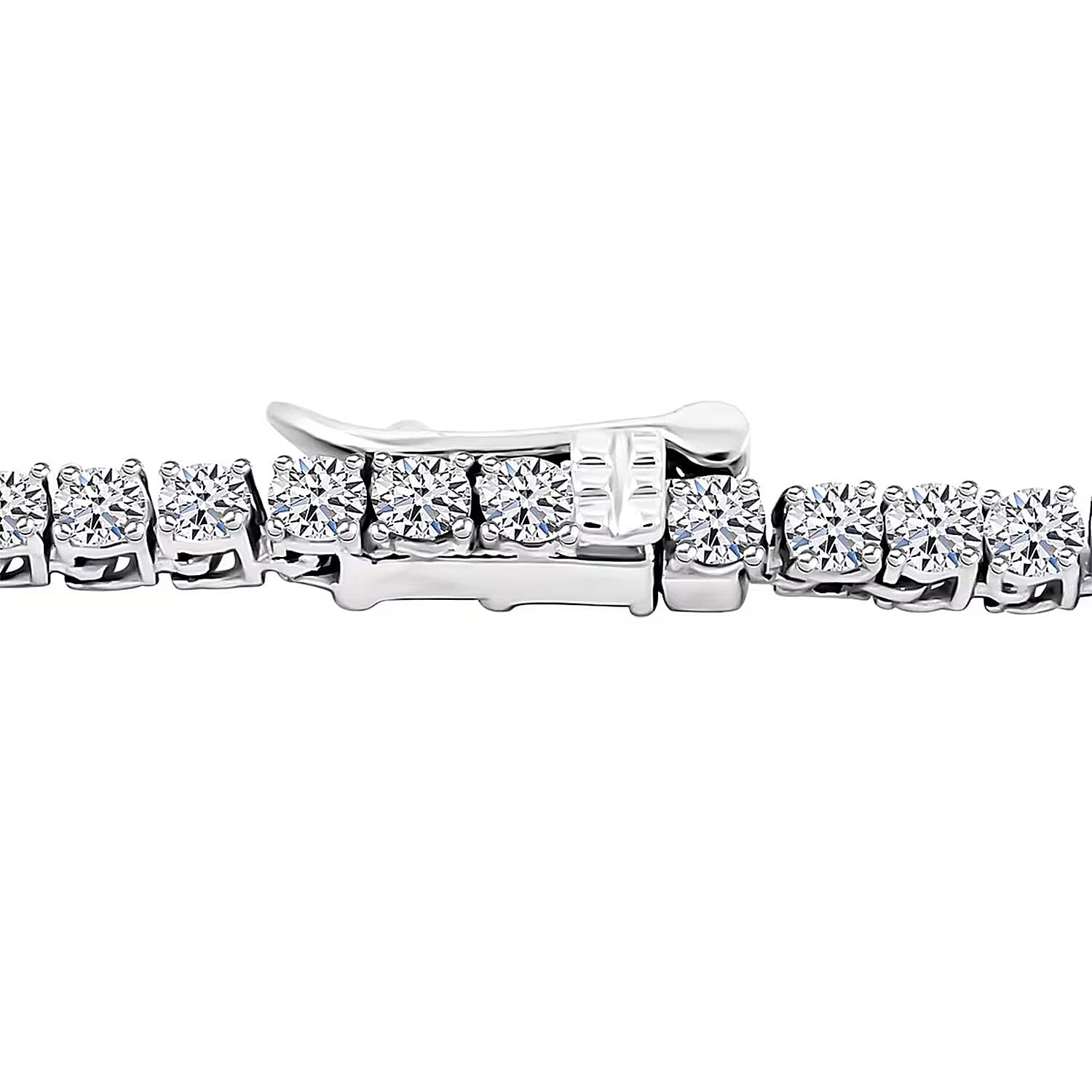 Luxuriant Lab Grown Diamond 7.50 ctw Infinite Glow Necklace in 14K White Gold 18 Inches 11.65 Grams