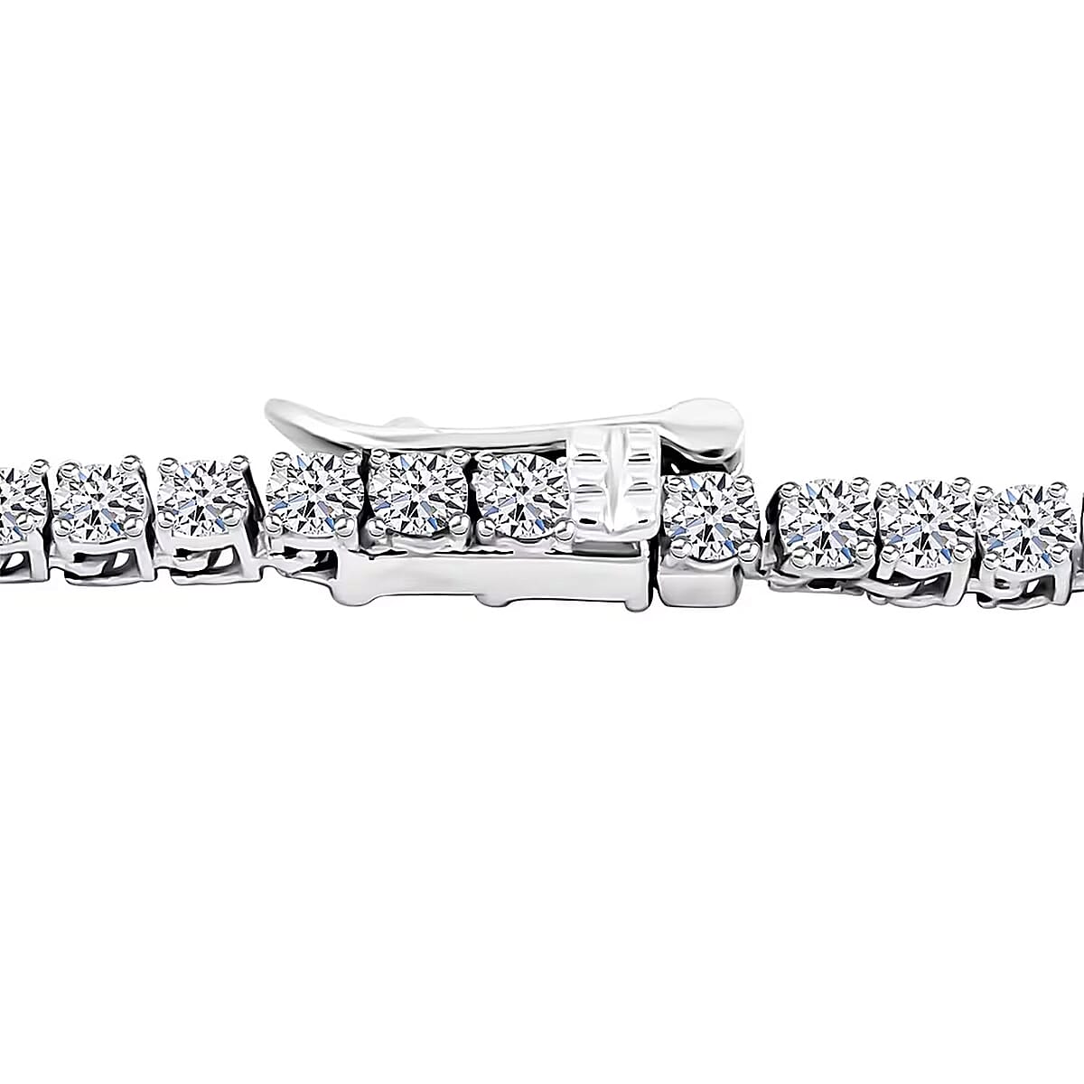 Luxuriant Lab Grown Diamond 7.50 ctw Necklace in 14K White Gold 18 Inches 11.65 Grams image number 7