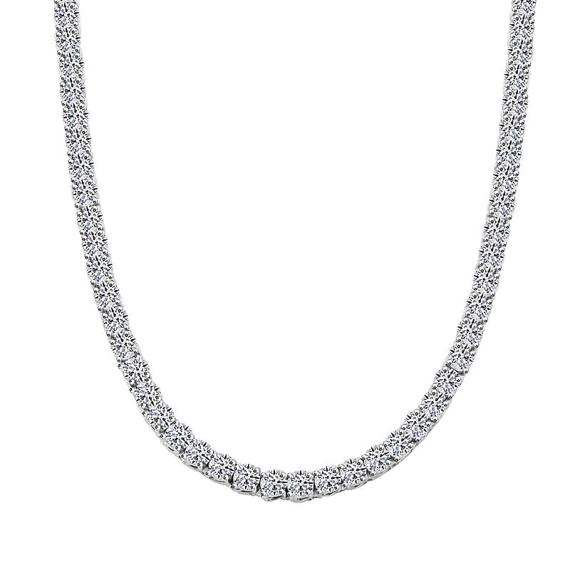 Luxuriant Lab Grown Diamond 10.00 ctw Necklace in 14K White Gold 18 Inches 13.61 Grams