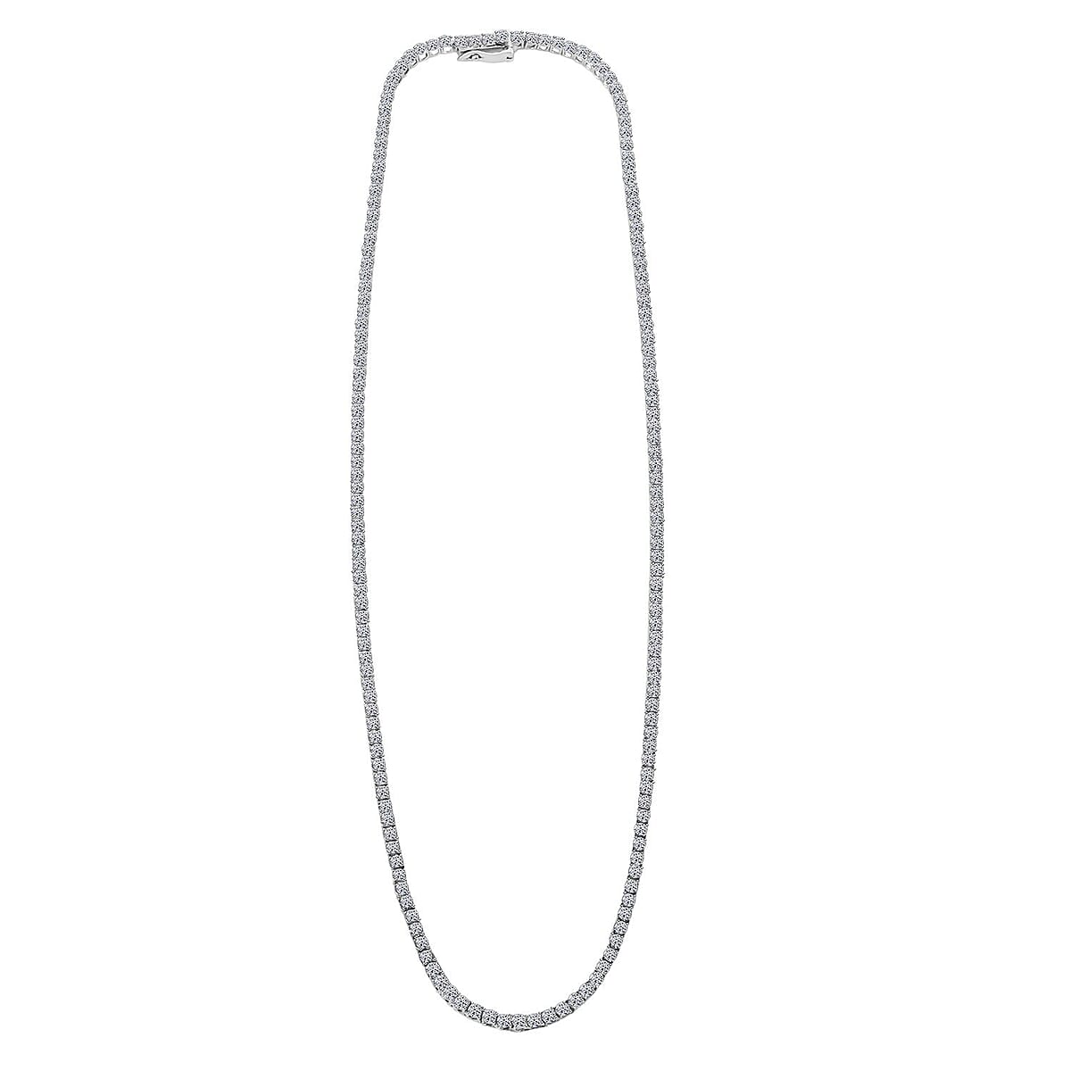 Luxuriant Lab Grown Diamond 10.00 ctw Necklace in 14K White Gold 18 Inches 13.61 Grams image number 2
