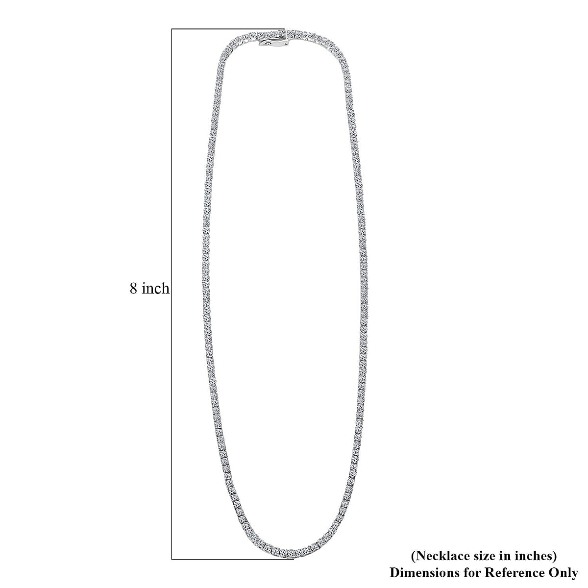 Luxuriant Lab Grown Diamond 10.00 ctw Necklace in 14K White Gold 18 Inches 13.61 Grams image number 3