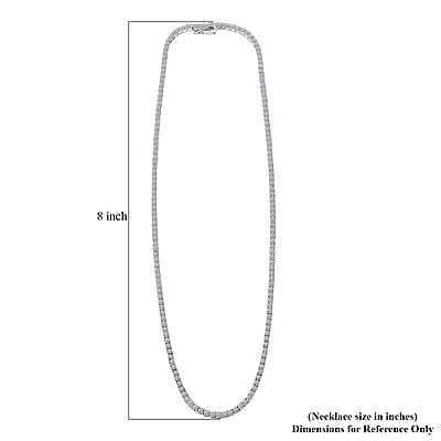 Luxuriant Lab Grown Diamond 10.00 ctw Necklace in 14K White Gold 18 Inches 13.61 Grams