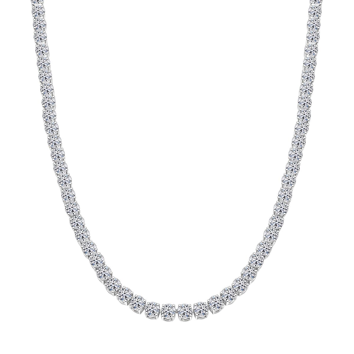 Luxuriant Lab Grown Diamond G VS 15.00 ctw Necklace in 14K White Gold 18 Inches 19.48 Grams image number 0