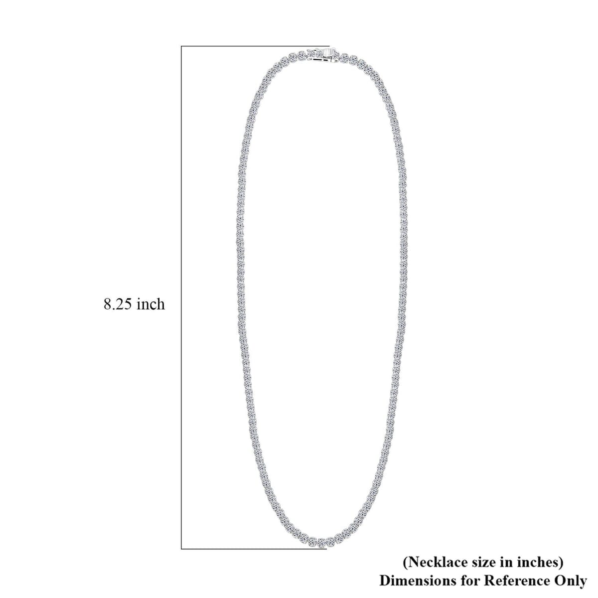 Luxuriant Lab Grown Diamond G VS 15.00 ctw Necklace in 14K White Gold 18 Inches 19.48 Grams image number 3