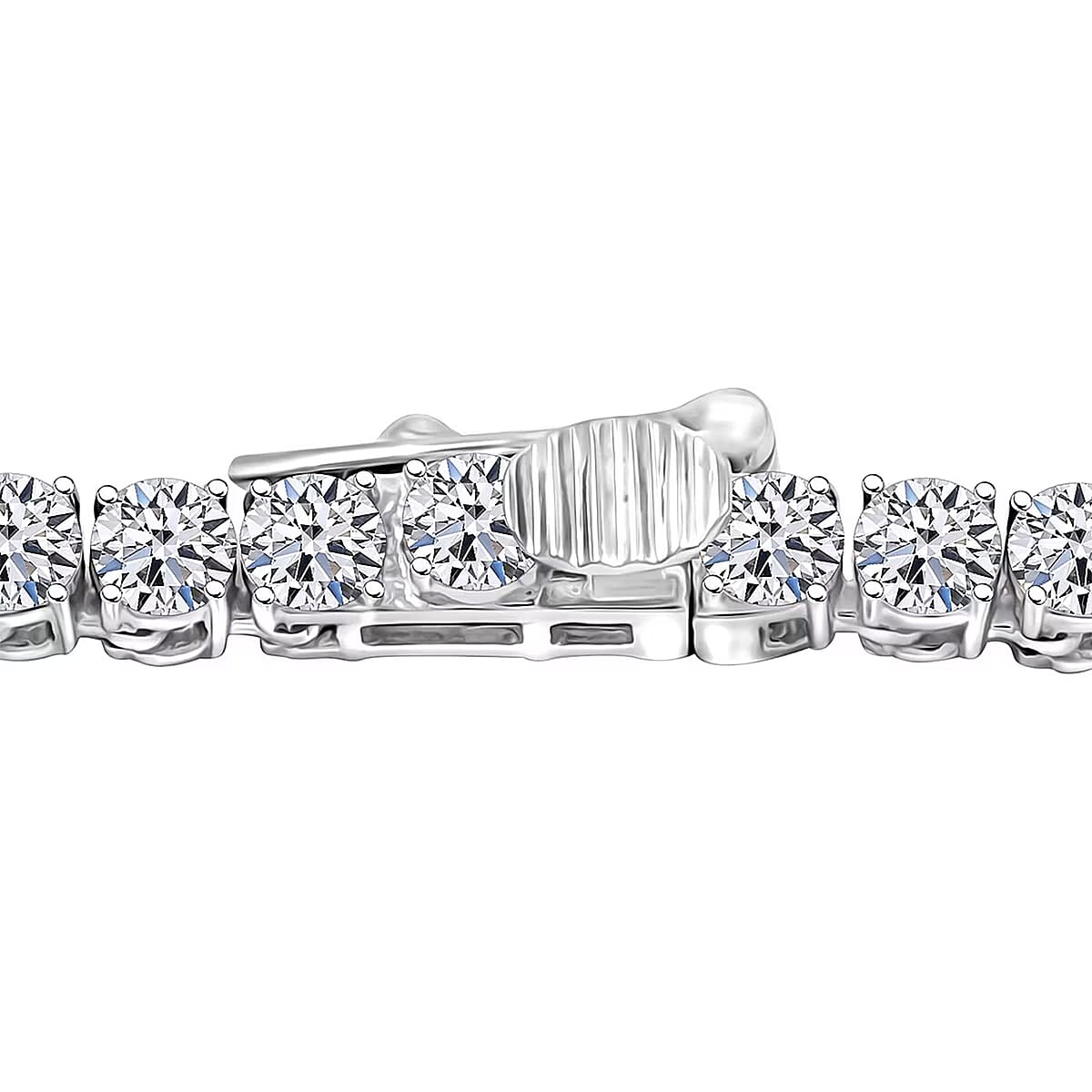 Luxuriant Lab Grown Diamond G VS 15.00 ctw Necklace in 14K White Gold 18 Inches 19.48 Grams image number 7