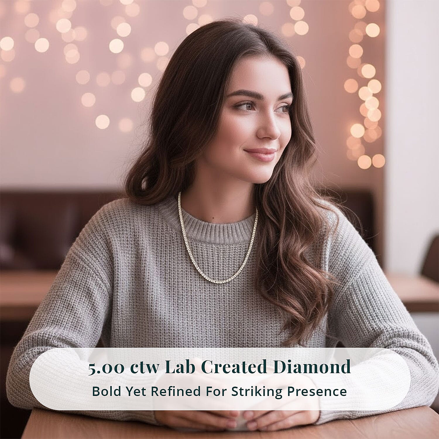 Luxuriant Lab Grown Diamond 5.00 ctw Necklace in 14K Yellow Gold 18 Inches 12.54 Grams