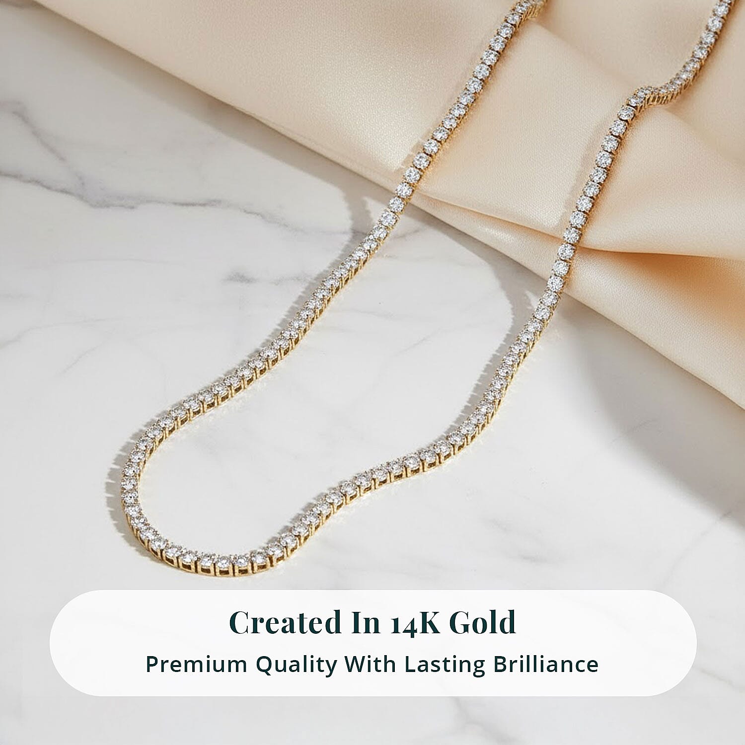 Luxuriant Lab Grown Diamond 5.00 ctw Necklace in 14K Yellow Gold 18 Inches 12.54 Grams