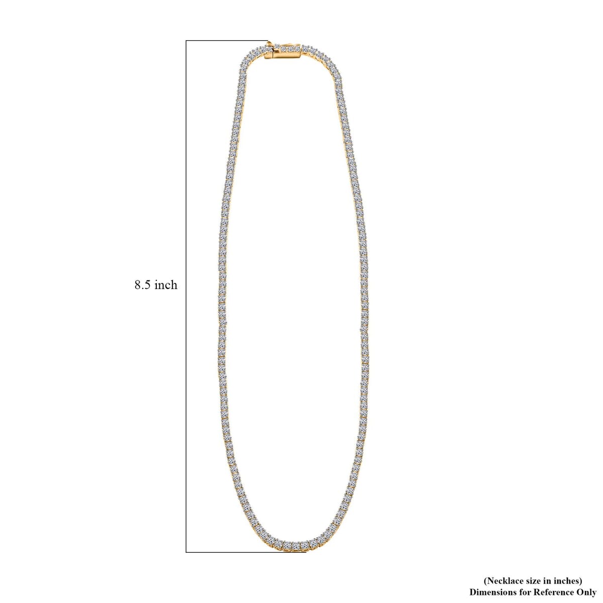 Luxuriant Lab Grown Diamond 5.00 ctw Necklace in 14K Yellow Gold 18 Inches 12.54 Grams image number 4