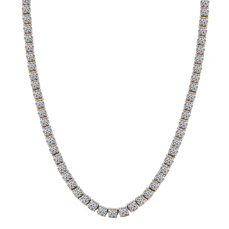 Luxuriant Lab Grown Diamond 7.50 ctw Infinite Glow Necklace in 14K Yellow Gold 18 Inches 11.85 Grams