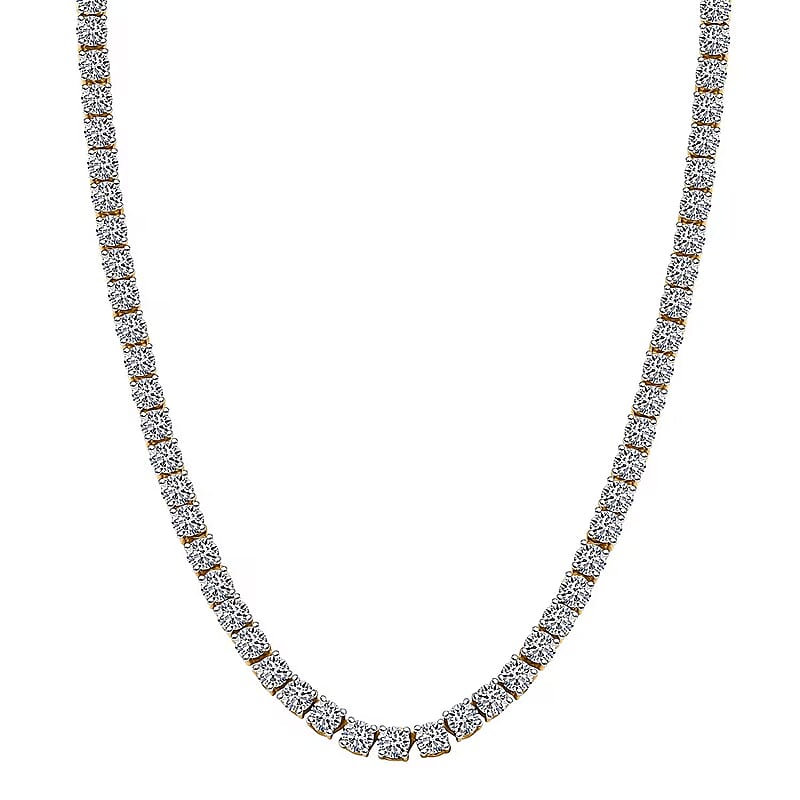 Luxuriant Lab Grown Diamond 7.50 ctw Infinite Glow Necklace in 14K Yellow Gold 18 Inches 11.85 Grams