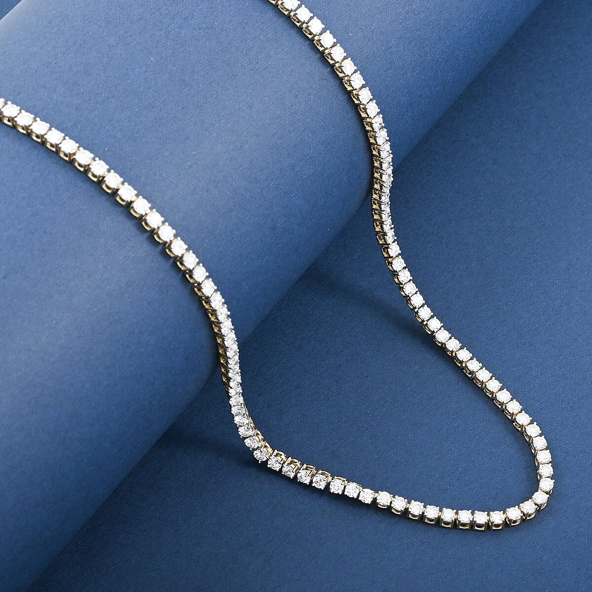Luxuriant Lab Grown Diamond 5.00 ctw Necklace in 14K White Gold 18 Inches 12.20 Grams image number 1