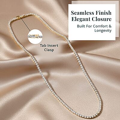 Luxuriant Lab Grown Diamond 7.50 ctw Infinite Glow Necklace in 14K Yellow Gold 18 Inches 11.85 Grams