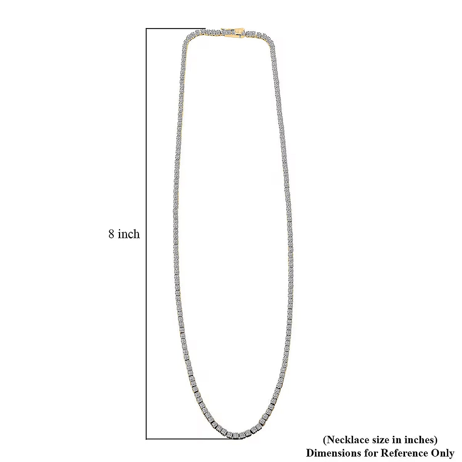 Luxuriant Lab Grown Diamond 7.50 ctw Infinite Glow Necklace in 14K Yellow Gold 18 Inches 11.85 Grams