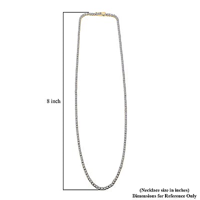 Luxuriant Lab Grown Diamond 7.50 ctw Infinite Glow Necklace in 14K Yellow Gold 18 Inches 11.85 Grams