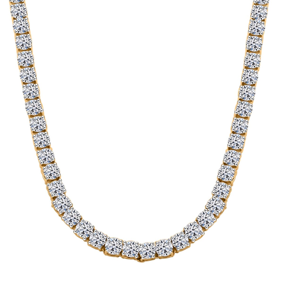 Luxuriant Lab Grown Diamond 10.00 ctw Necklace in 14K Yellow Gold 18 Inches 14 Grams image number 0