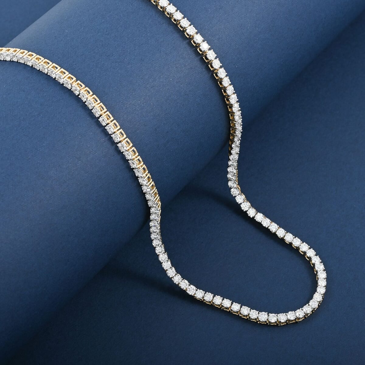 Luxuriant Lab Grown Diamond 10.00 ctw Necklace in 14K Yellow Gold 18 Inches 14 Grams image number 1
