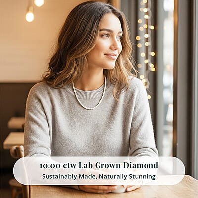 Luxuriant Lab Grown Diamond 10.00 ctw Necklace in 14K Yellow Gold 18 Inches 14 Grams