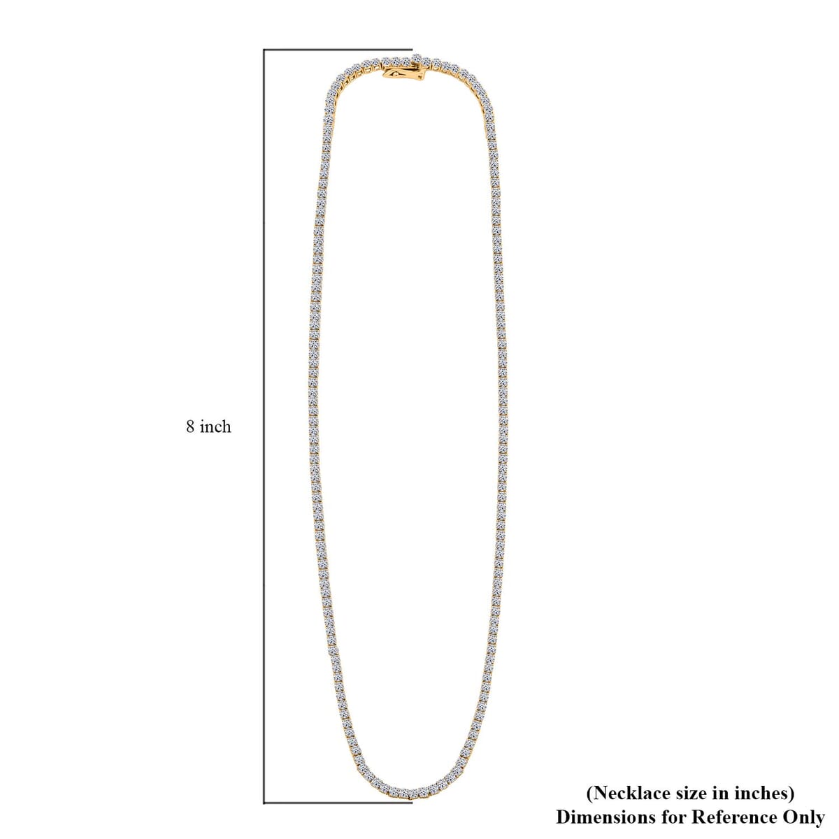 Luxuriant Lab Grown Diamond 10.00 ctw Necklace in 14K Yellow Gold 18 Inches 14 Grams image number 4