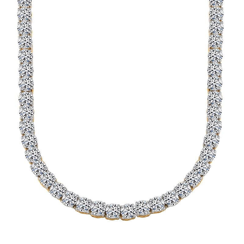 Luxuriant Lab Grown Diamond G VS 15.00 Necklace in 14K Yellow Gold 18 Inches 19.46 Grams