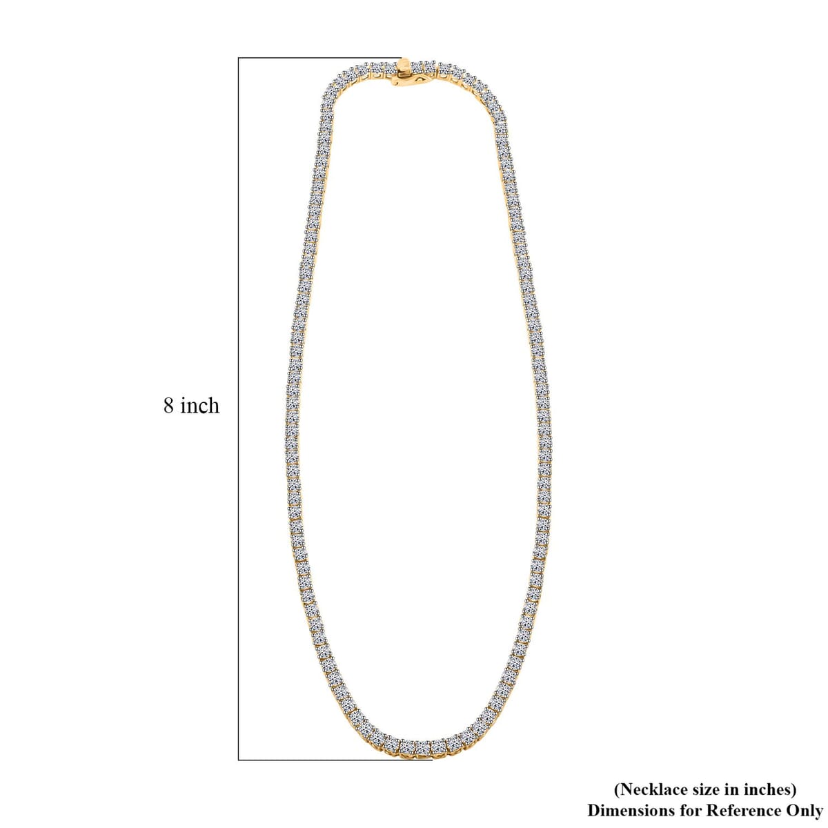 Luxuriant Lab Grown Diamond 20.00 ctw Necklace in 14K Yellow Gold 18.5 Inches 28.07 Grams image number 4