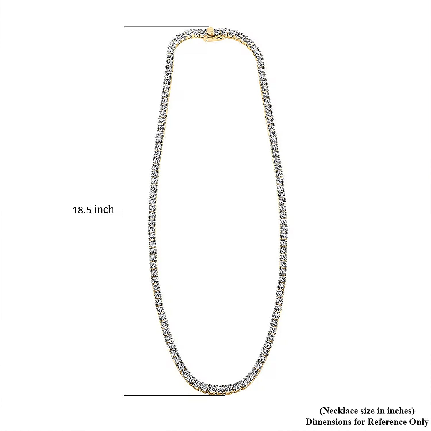 Luxuriant Lab Grown Diamond 20.00 ctw Necklace in 14K Yellow Gold 18.5 Inches 28.07 Grams