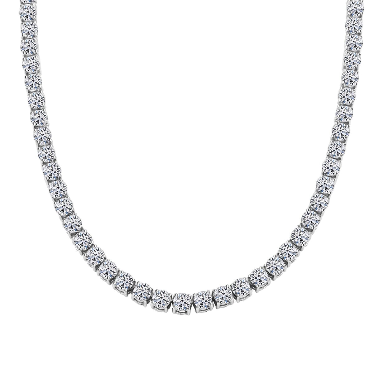 Luxuriant Lab Grown Diamond 20.00 ctw Necklace in 14K White Gold 18.5 Inches 26.23 Grams image number 0