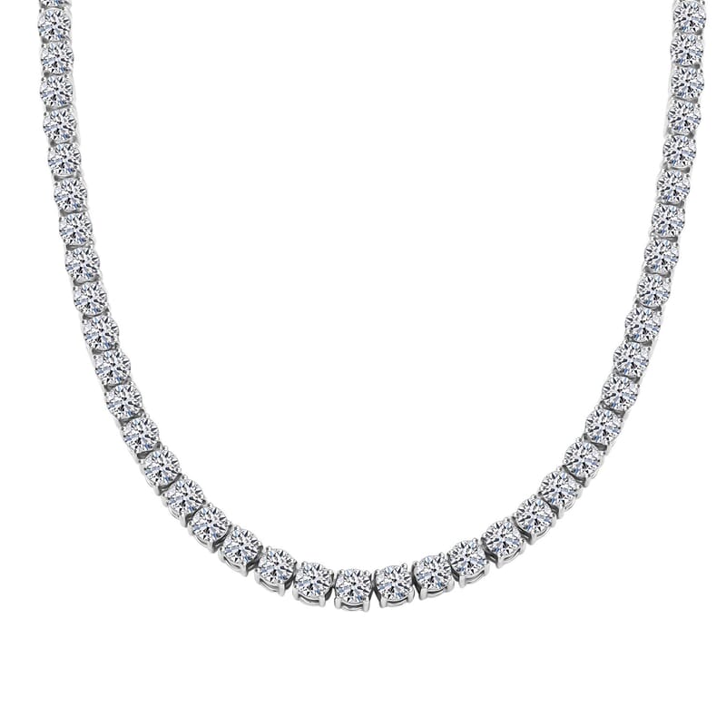 Luxuriant Lab Grown Diamond 20.00 ctw Necklace in 14K White Gold 18.5 Inches 26.23 Grams