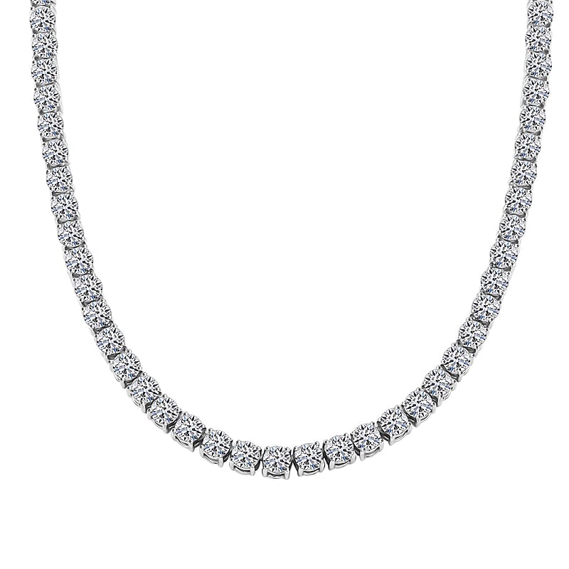 Luxuriant Lab Grown Diamond 20.00 ctw Necklace in 14K White Gold 18.5 Inches 26.23 Grams