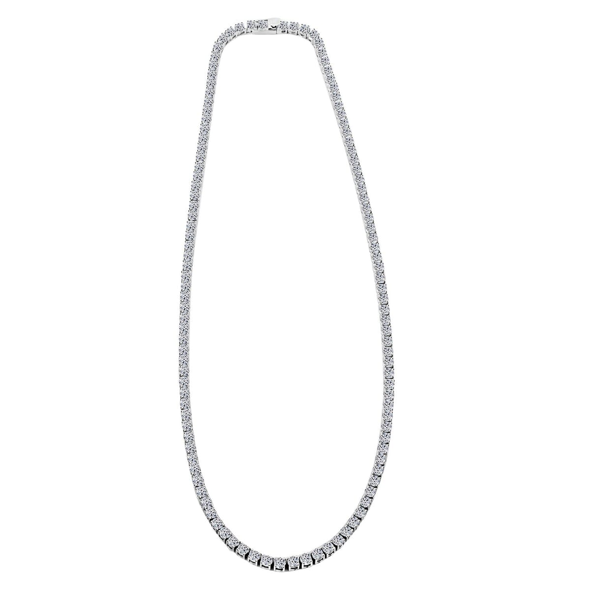 Luxuriant Lab Grown Diamond 20.00 ctw Necklace in 14K White Gold 18.5 Inches 26.23 Grams image number 2
